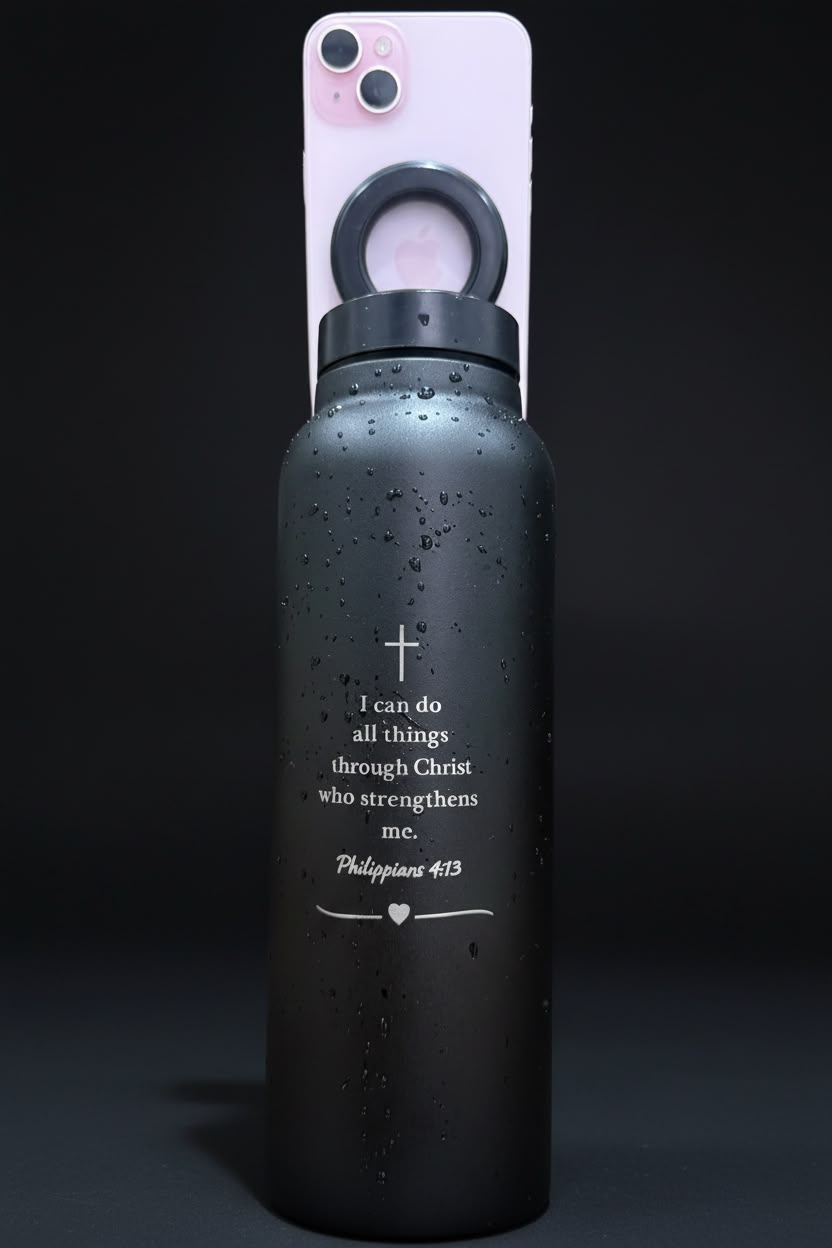 Get Fit with Faith MagSafe Bottle, Black