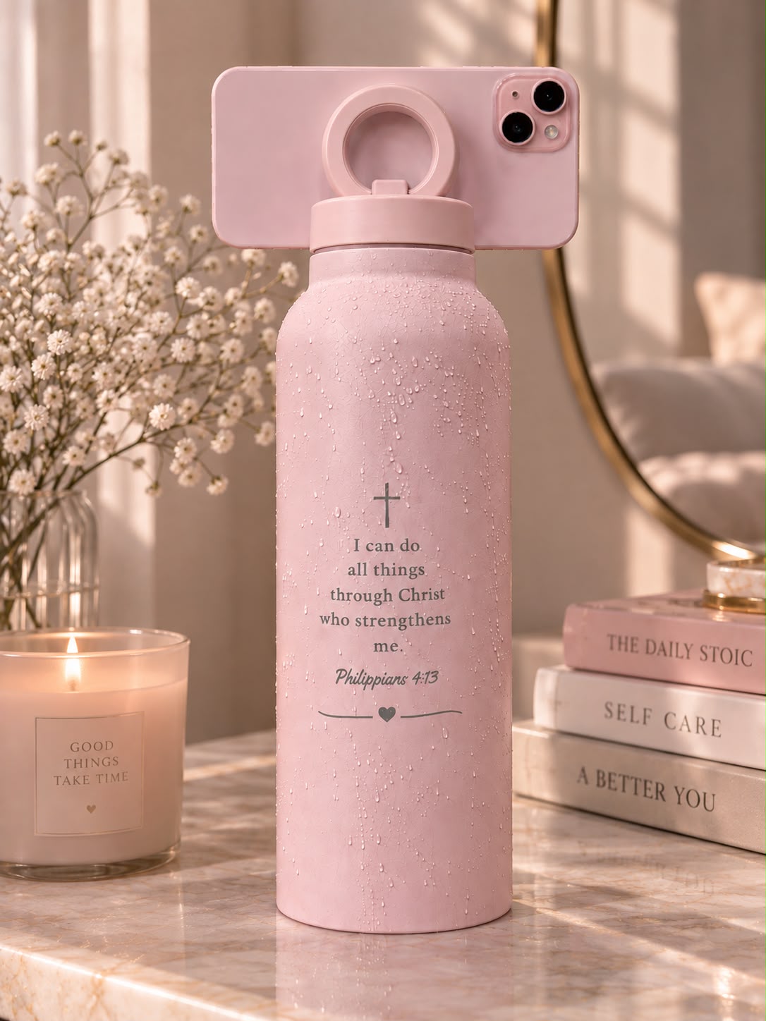 Get Fit with Faith MagSafe Bottle, Pink